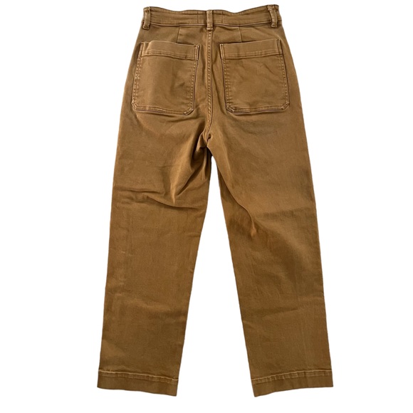 Everlane Cropped Straight Regular Mustard Brown Jean Excellent Condition Size 2 - Picture 3 of 11